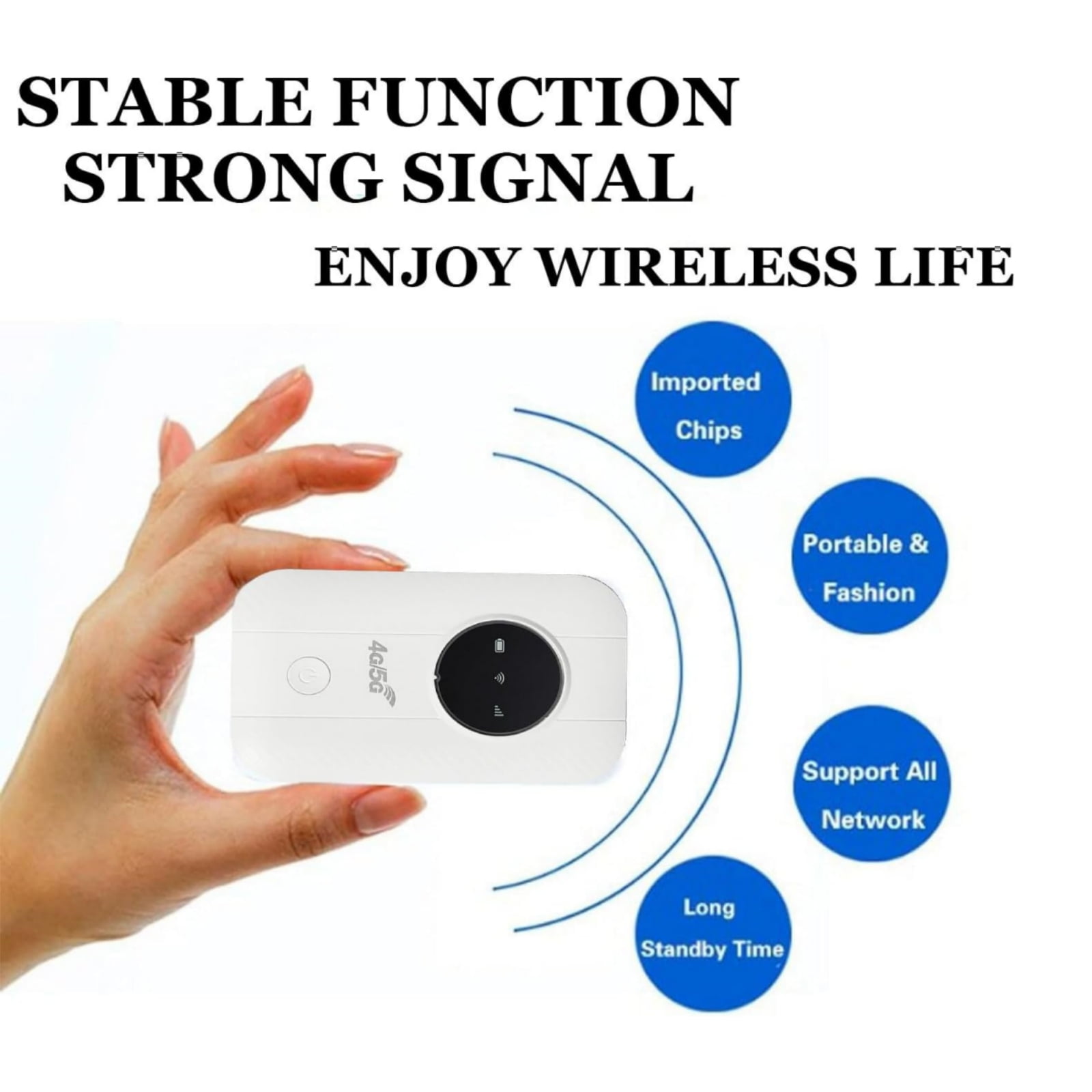 2PCs Portable Wifi Hotspot For Travel Portable Wifi Router 4G/5G Pocket Wifi For Travel Router For Hotel Wifi [Internet In Your Pocket], Free Wifi Anywhere(Without SIM Card)