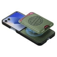 thumbnail image 3 of Allytechgroup for Samsung Galaxy Z Flip 5 Case with Card Holder, Magnetic Wireless Charging Wallet Back Cover, Faux Leather & Shockproof Hard PC Bumper, Lightweight, Anti-Slip Protective Shell, Green, 3 of 12