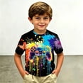 thumbnail image 2 of Hihipz Toddler Boys Tee Gamepad Print Short Sleeve Crewneck Summer Cozy Graphic T-Shirt, 2 of 4