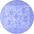 thumbnail image 1 of Ahgly Company Machine Washable Indoor Round Persian Blue Traditional Area Rugs, 6' Round, 1 of 4