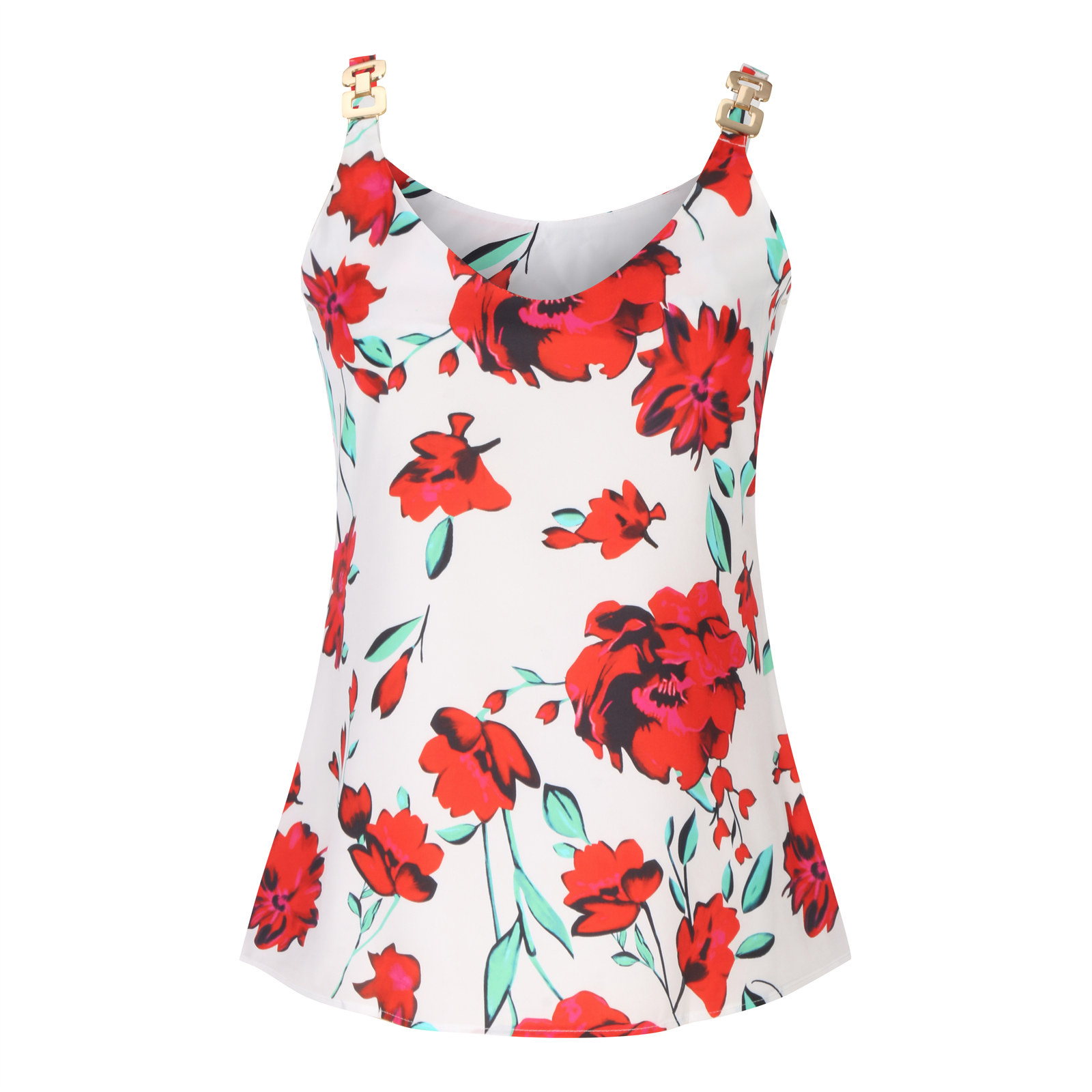 Blusa de cadena sin mangas con cuello en V y estampado informal a la moda  para mujer Fridja gh7251 | Walmart en línea