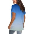 thumbnail image 5 of DondPO Tshirts for Women,Basic Tees Womens Loose Fit Tshirts Tops Casual Workout Yoga Tunic Gradient TShirts Tops Short Sleeve Shirts,Summer Tops for Women 2024,Deal Of The Day Blue XXL, 5 of 6