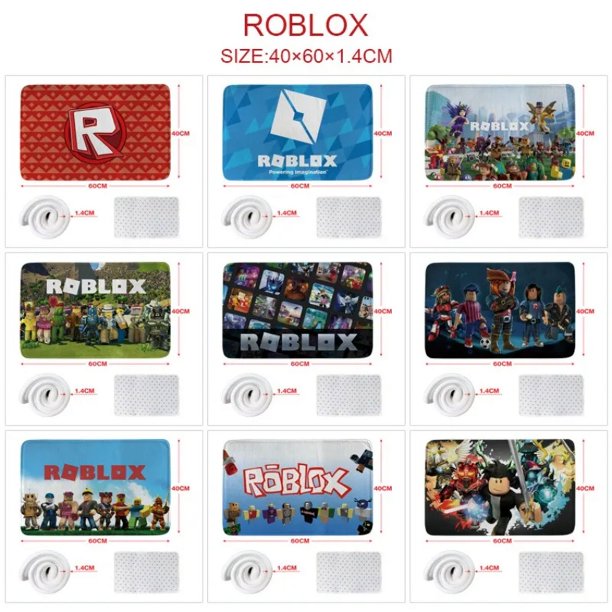 Roblox-alfombrilla de dibujos animados para sala de estar y balcón, alfombrillas antideslizantes más baratas, decoración moderna impresa para el hogar, regalos de navidad