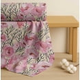 thumbnail image 4 of Soimoi Yellow Cotton Voile Fabric Branch & Peach Flower Watercolor Decor Fabric Printed BTY 42 Inch Wide, 4 of 7
