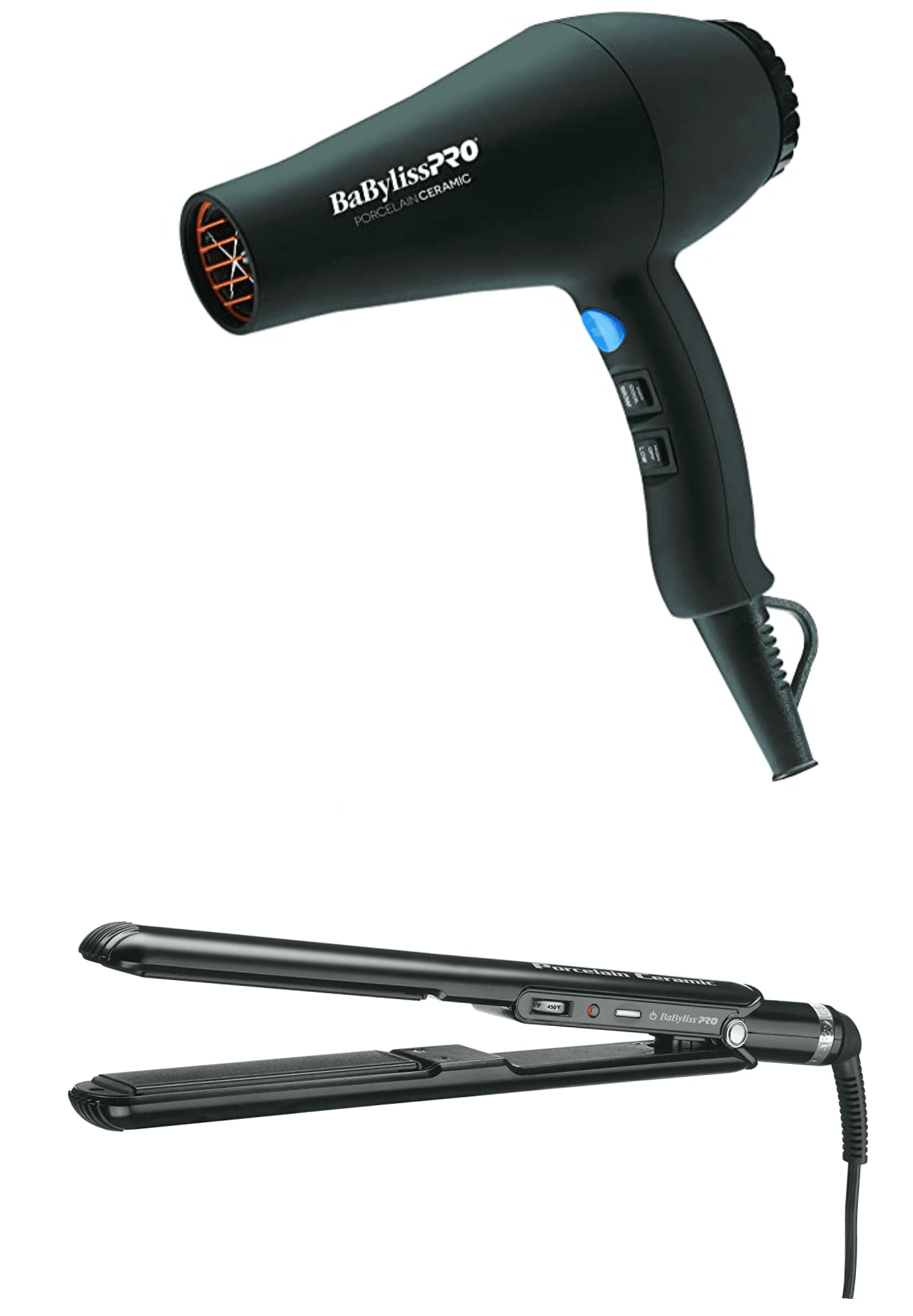 babyliss blow dryer flat iron combo