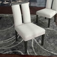 thumbnail image 5 of Furniture of America Vana Upholstered Fabric White and Black Side Chairs (Set of 2), 5 of 13