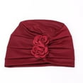 thumbnail image 3 of Zhaomeidaxi Chemo Cancer Head Scarf Hat Cap Chiffon Cotton Turban Headwear Women Stretch Flower Muslim Headscarf, 3 of 3