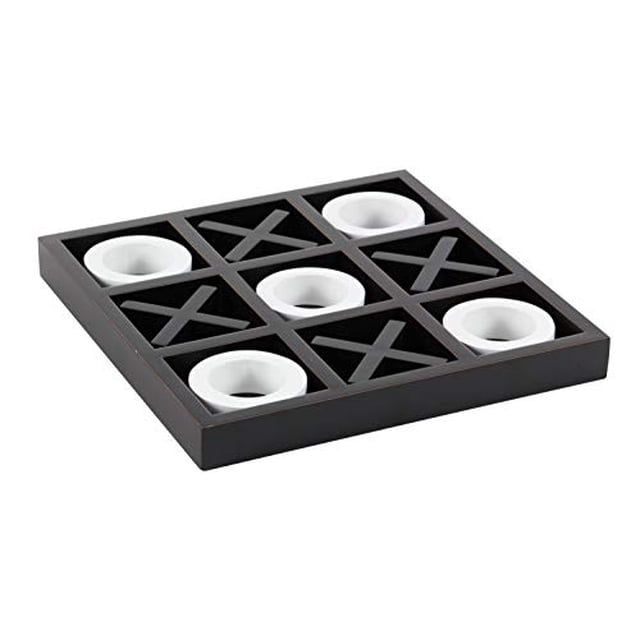 Juego de Cuadrado de Madera Tradicional Deco 79, 14" x 14" x 2", Negro Deco 79 Deco 79