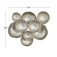 thumbnail image 3 of DecMode Silver Aluminum Metal Plate Wall Decor with Uneven Edges, 3 of 8