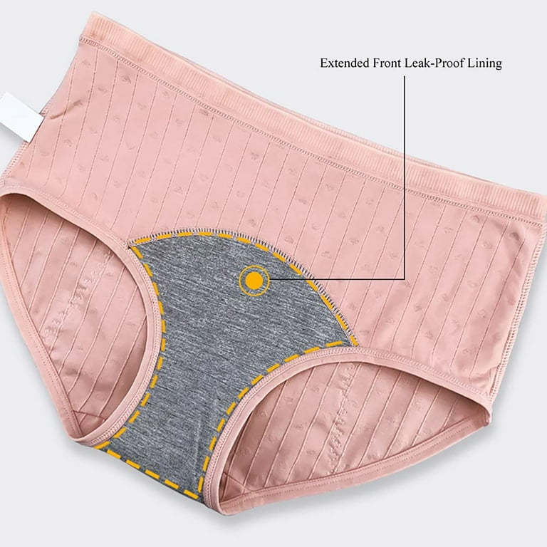 Women's Underwear Leak Proof Menstrual Underwear Cotton Overnight Panties 5  pcs