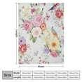 thumbnail image 4 of Nawypu  Watercolor Flower Throw Blanket Colorful Botanical Floral Printed Blanket Super Soft Flannel Throw Blanket Lightweight Fluffy Plush Fuzzy Bed Blanket for Bedding Sofa and Travel, 4 of 6
