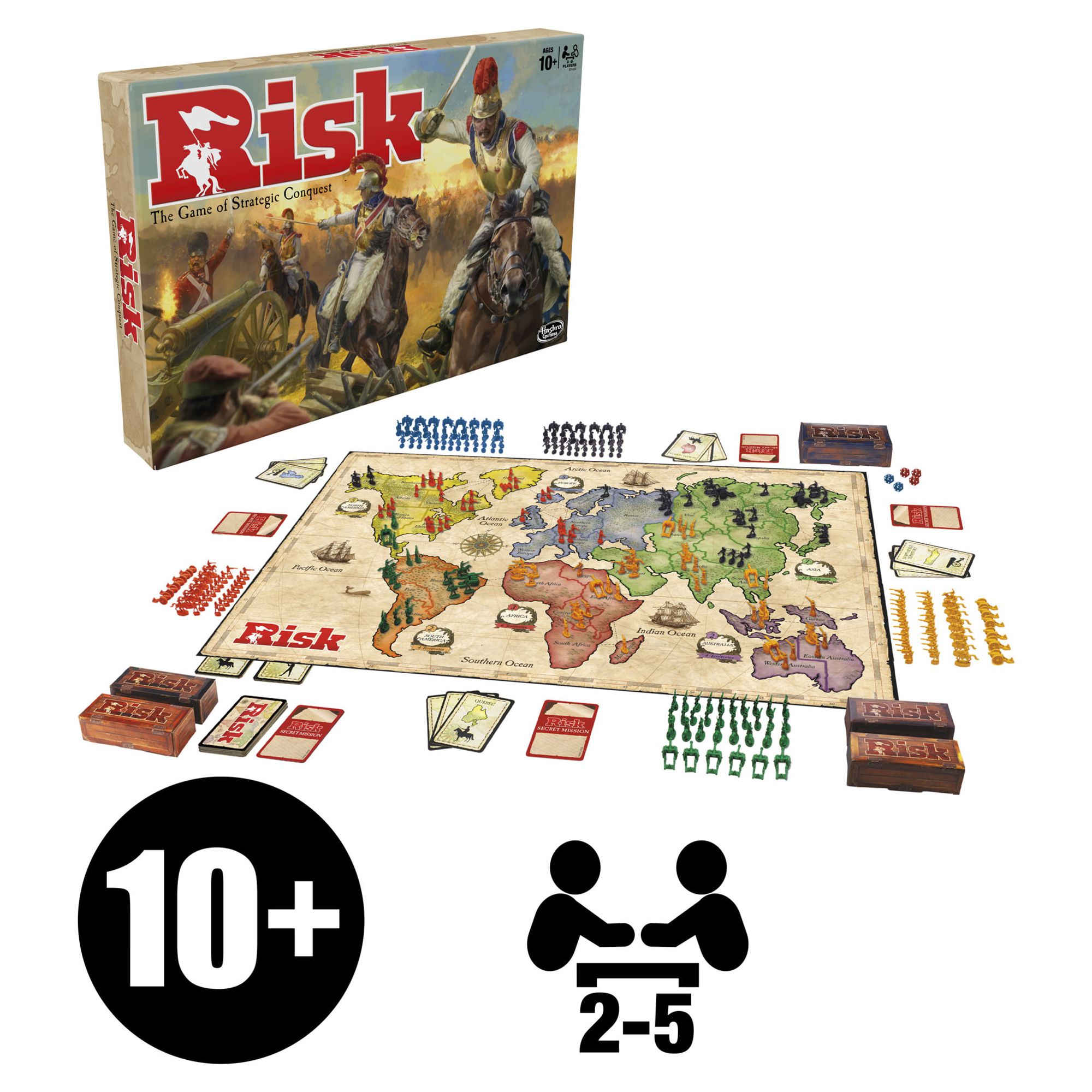Risk The Game Of Strategy Conquest Board Game for Kids and Family Ages 10 and Up, 2-5 Players - image 3 of 12
