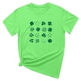 thumbnail image 4 of Besolor T-Shirts de la Saint-Patrick pour Femmes Été Col Rond Manches Courtes Tuniques Tops Décontractés Blouse Graphique Ample, 4 of 6