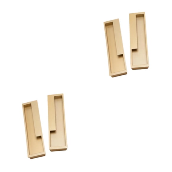 1 par de manijas abatibles ocultas Seitruly de Aleación de zinc Tirador de gabinete de cocina Arena dorada 2Conjunto