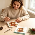 thumbnail image 5 of DIY Sea Glass Painting Christmas Hanging Ornament Kit – 5D Crystal Highland Cow Art Craft – Christmas Animal Sea Glass Art Decoration for Hand‑Making Home Tabletop Artwork, 5 of 6