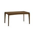 thumbnail image 4 of 59" Walnut Brown Solid Contemporary Handcrafted Rectangular Dining Table, 4 of 9