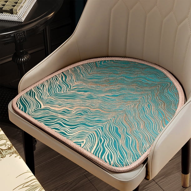 Cojín para Silla de Seda de Hielo, Fabricado con Fibra de Poliéster, Antideslizante y Transpirable, Ideal para El Verano. Cojín Grueso y Suave.