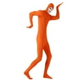 thumbnail image 5 of Wyobmus Men's And Women's Face Open Zentai Bodysuit Stretch Polyester Spandex Full Body Suit B-Orange, 5 of 9