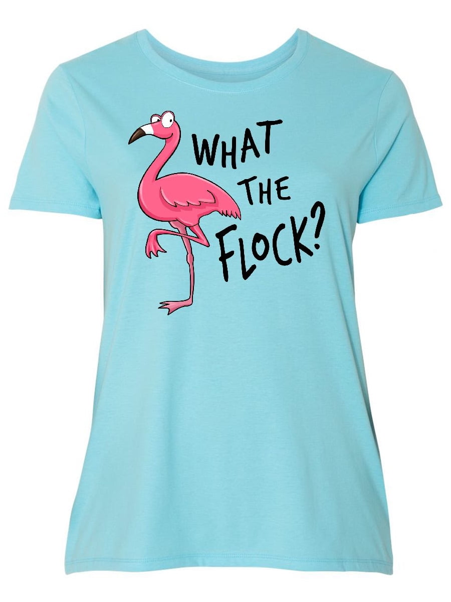What the Flock?- funny flamingo Women's Plus Size T-Shirt - Walmart.com