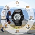 thumbnail image 3 of Men's Wristwatch, SKMEI Waterproof Stopwatch Alarm LED Back Light Sports Watch, PU Strap, 3 of 6