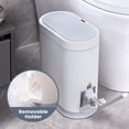 thumbnail image 3 of Bote de basura ELPHECO Bathroom de 9,5 L con sensor de movimiento para escobilla, 3 of 6