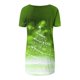 thumbnail image 3 of Camiseta Impresa con Cuello en V de Manga de Raglan de la Parte Trasera Larga Delantera Corta de las Mujeres de Navidad, Vacaciones Informales, 3 of 5