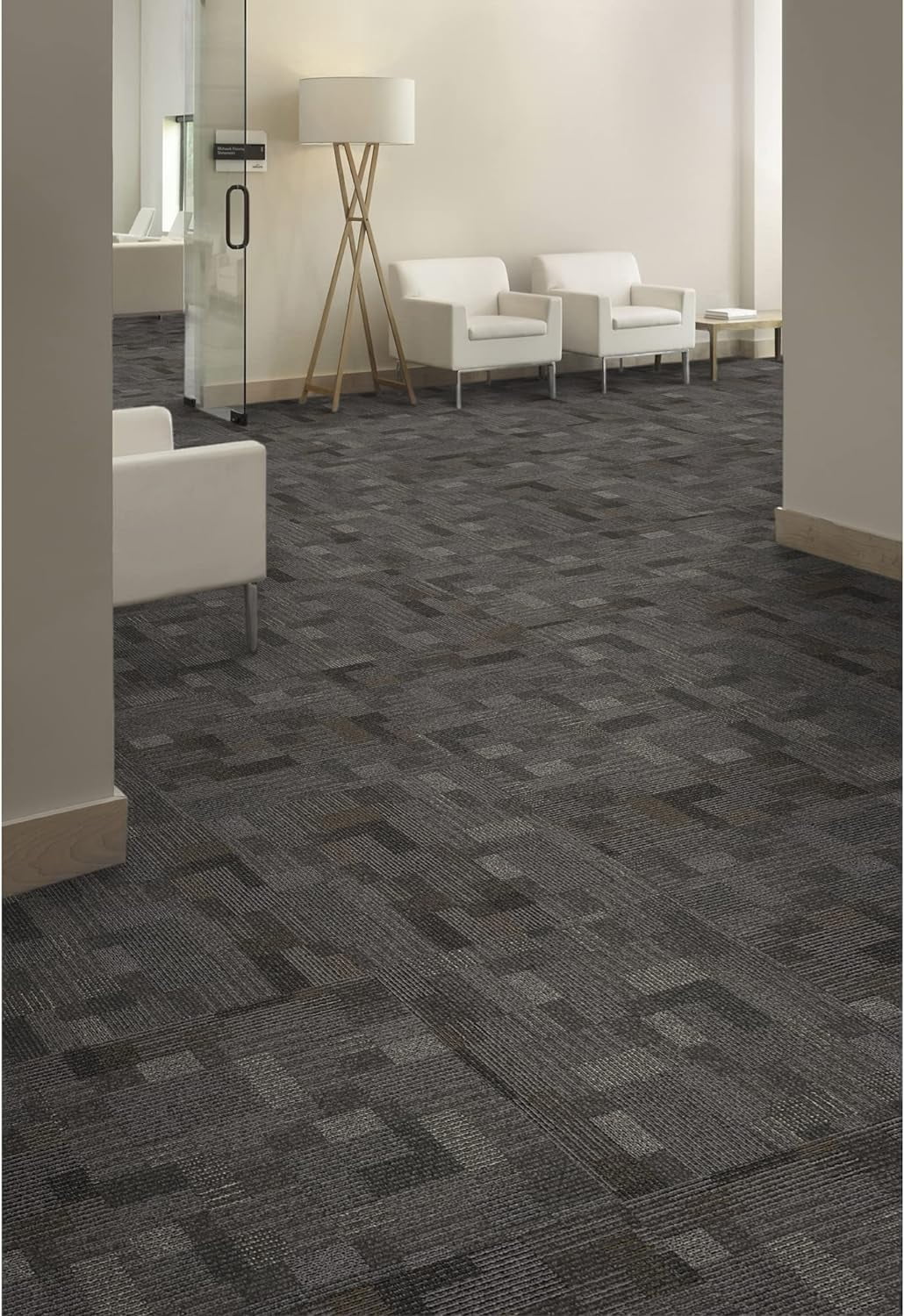 Mohawk Basics 24" x 24" Carpet Tile Sample with EnviroStrand™ PET Fiber in Smoke (1 piece)