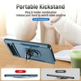 thumbnail image 4 of Dteck Case for Google Pixel 6,Shockproof Rubber Military Grade Dual Layer Case Ring Holder Kickstand Cover Support Magnetic Car Mount,Blue, 4 of 8
