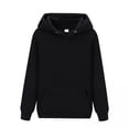 thumbnail image 1 of 2xSudadera Con Capucha Para Hombre Y Mujer, Lisa, Suave, De Manga Larga, Holgada, Color Negro, Talla M, 1 of 4