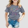 thumbnail image 2 of TZEWGL T-Shirts For Toddler Graphic Print Round Neck Loose Short Sleeve Clothes For Kids size 6-7T, 2 of 4