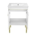 thumbnail image 3 of Lumiere 24" Freestanding, Bathroom Vanity in Glossy White and Gold, 3 of 5