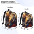 thumbnail image 2 of Disketp Maple Leaf Meditating Squirrel print Canvas Backpack Lightweight Travel Daypack Student Rucksack Laptop Backpack-, 2 of 5