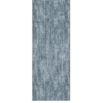 Ottomanson 2-Piece Kitchen Rug Set, Non-Slip Washable Hallway Runner & Floor Mat for Sink 1'11" x 4'   1'11" x 5' Solid Greyish Blue