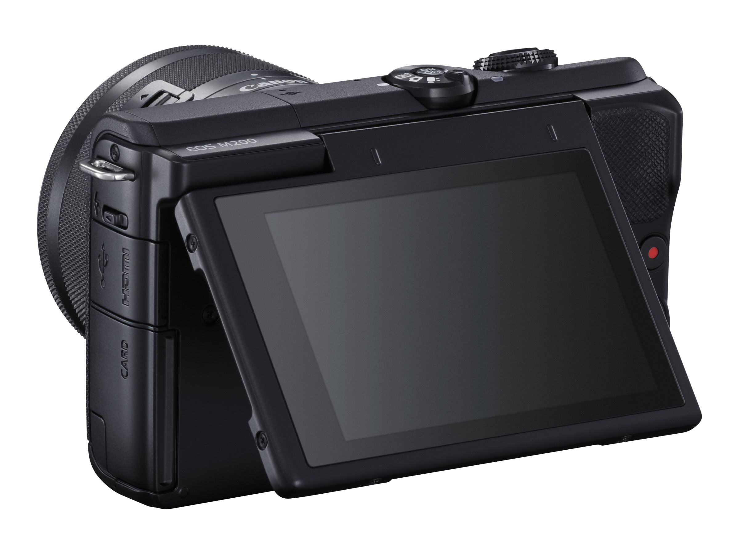 Canon EOS M200 - Digital camera - mirrorless - 24.1 MP - APS-C - 4K / 25 fps - 3x optical zoom EF-M 15-45mm IS STM lens - Wi-Fi, Bluetooth - black - image 2 of 3