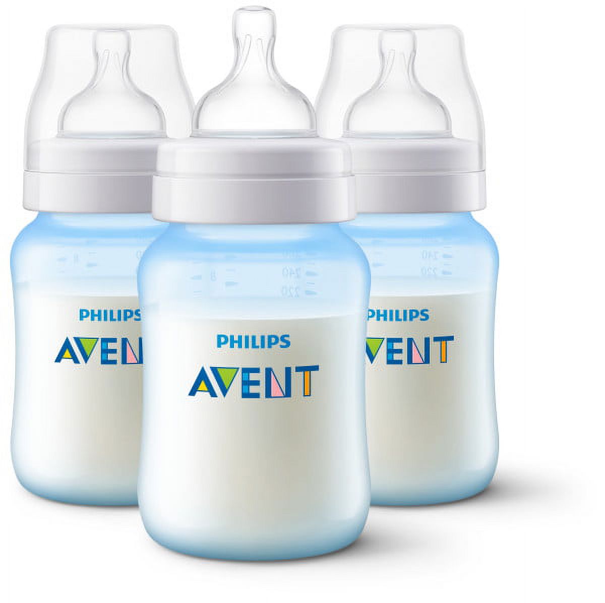 Avent 3-Pack Wide-Neck Anti-Colic Bottles (9 oz.) - blue, one size - image 2 of 14