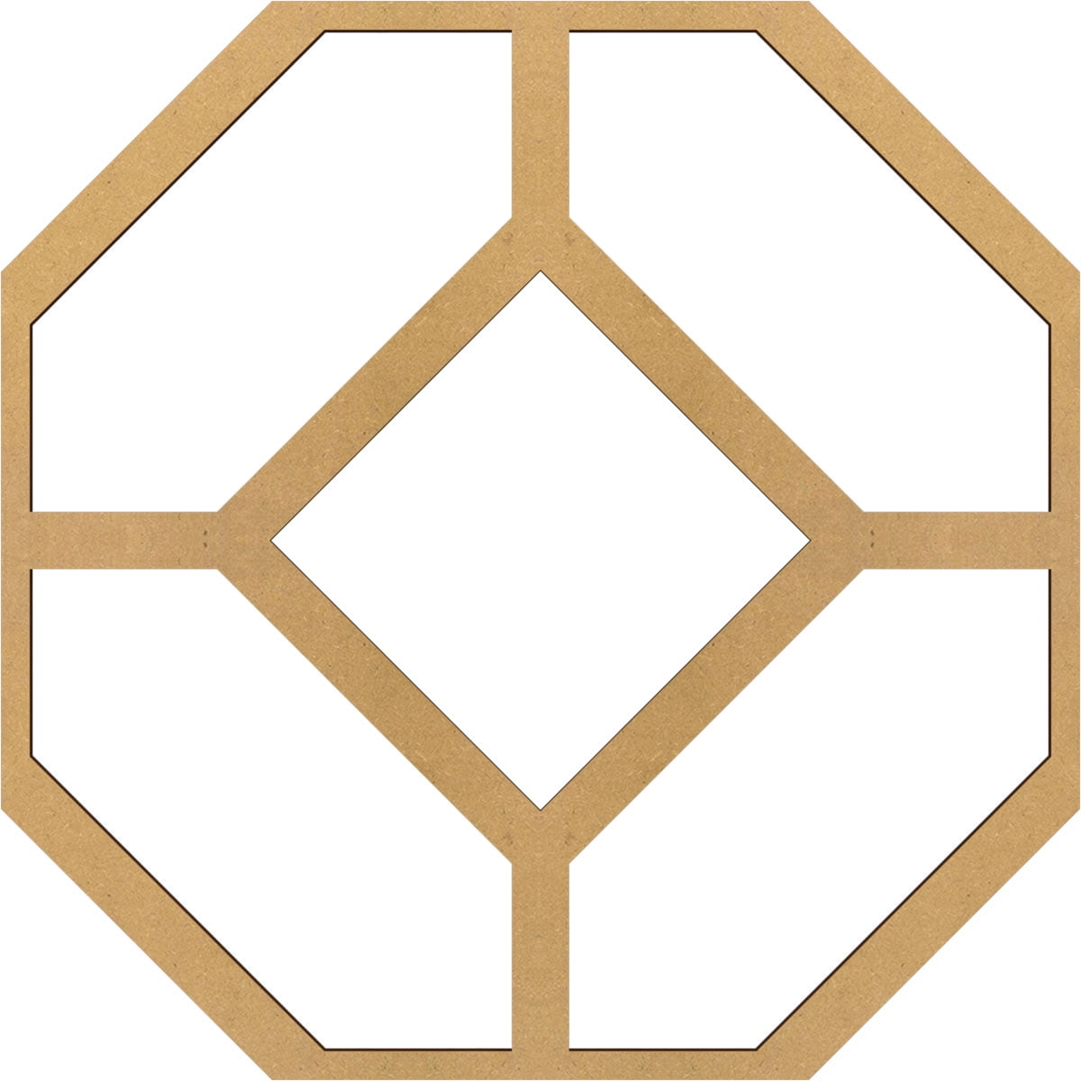 66 7/8"W x 66 7/8"H x 3/8"T King Size Cameron Decorative Fretwork Wood Ceiling Panels, Wood (Paint Grade)