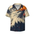 thumbnail image 2 of Lsque American Bald Eagle A print Men's Cuban Collar Short Sleeve Shirt Summer Beachwear Casual Button Down Fashionable Vacation Leisure Shirt-4X-Large, 2 of 7