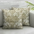 thumbnail image 3 of TIAOTIAOHOU Damask Floral Throw Pillow Cover Renaissance Retro Romantic Elegant Royal Cozy Square Cushion Case for Men Women Boys Girls Room Home Decor Cotton Linen, 3 of 5