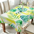 thumbnail image 4 of Tropical Palm Leaves Rectangle Tablecloth, Dust Proof Anti Wrinkle Wipeable Table Cloth Tabletop foration of Dinner Kitchen Wedding Holiday Party 54"x72" Decor Gift, 4 of 7