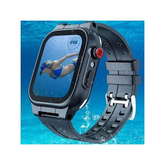 Waterproof Case for Watch 44mm Series 6/5/4/SE with Band & Screen Protector, IP68 Full Waterproof Shockproof Protective Case for 44mm iWatch 6/5/4/SE