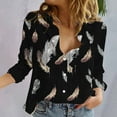 thumbnail image 2 of WZXFASHION Blouses à Manches Retroussables Col en V pour Femmes 50 % de Réduction, 2 of 5