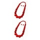 thumbnail image 2 of Qarigey Collar de cuentas de Bohemia joyería colorida colgantes únicos accesorios mujer chica encanto estético suéter cadenas rojo Rojo 2piezas, 2 of 6