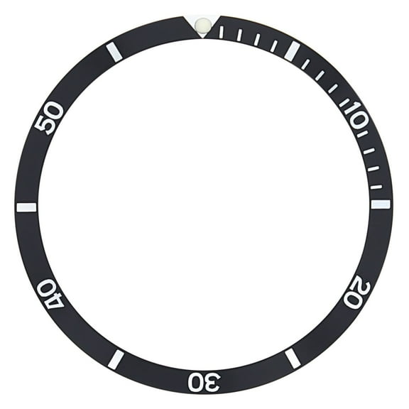 BEZEL INSERT FOR 37MM OMEGA SEAMASTER 120 REF 135.027 165.027 BLACK 36 X 30