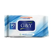 G&Y Antibacterial Hand Wipes 90 Sheet 12 Pack (1080 WIPES TOTAL)