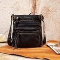 thumbnail image 4 of Montana West Crossbody Bag for Women Multi Pocket Shoulder Bags Medium Travel Purses Ultra Soft Washed Leather, Black, 4 of 8