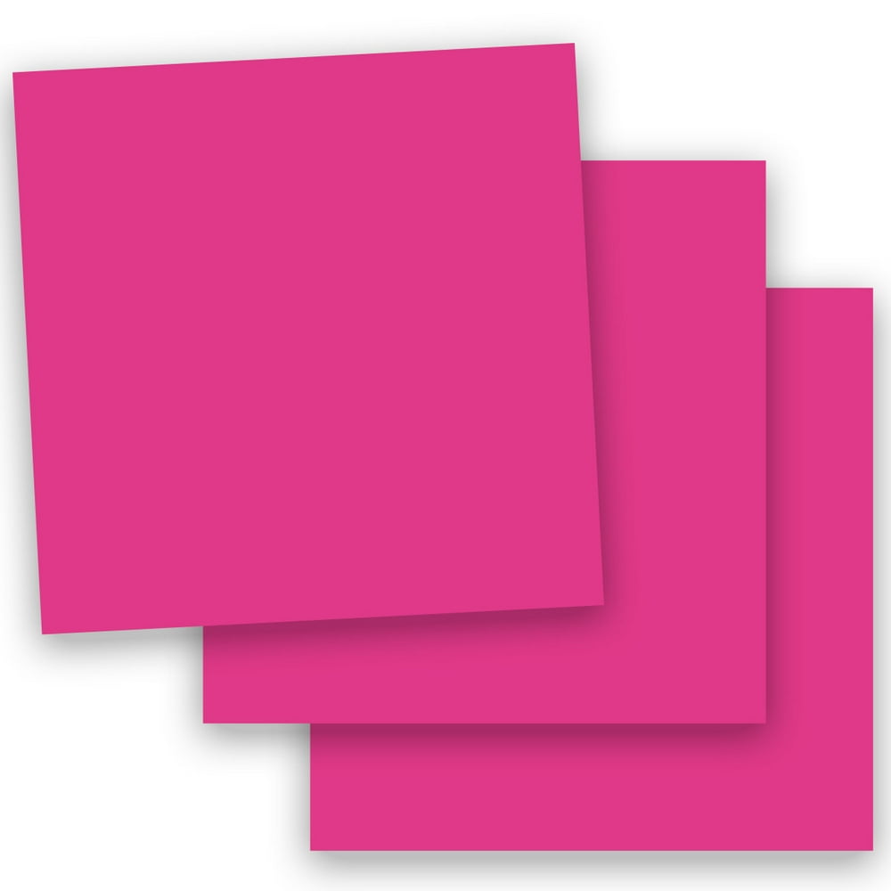 Popular PINK RAZZLE BERRY 12X12 (Square) Paper 65C Lightweight