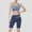 Blue, variant on Workout Sets for Women Racer Back Corpped Tank Tops & Running Yoga Shorts Color Block 2 Pieces Gym Workout Sets (Black S)
