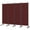 Red-brown, variant on Costway 4-Panel Folding Room Divider 6FT Rolling Privacy Screen with Lockable Wheels White