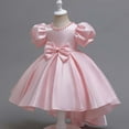 thumbnail image 6 of XEGLSBU Girls Dresses Size 14-16 Girls Satin Backless Pageant Dress Gown Girl Dress for Stage Performance Light Pink Size 4-5 Years, 6 of 7