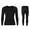 Black, variant on Men's Thermal Base Layer Set - Moisture-Wicking Compression Top & Pants, 4-Way Stretch Round Neck Long Johns for Winter Sports (Snowboarding/Iceland Trips)
